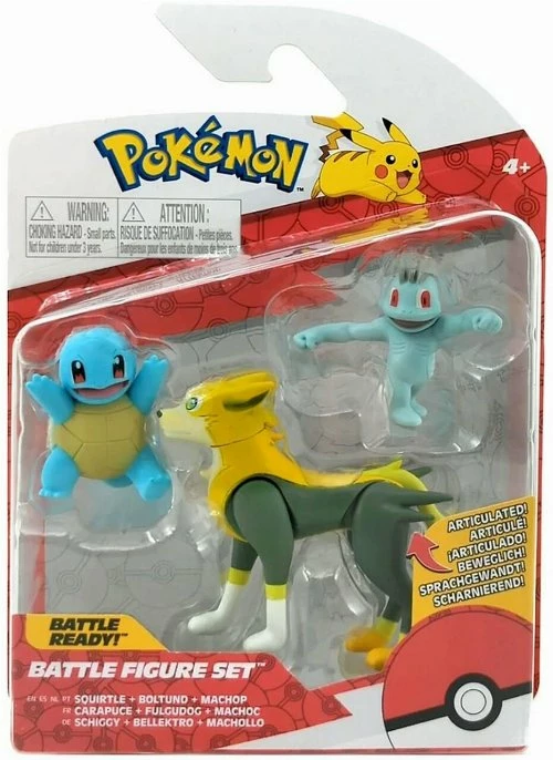 JAZWARES Pokemon - Squirtle, Boltund & Machop 3-Pack Φιγούρα Δράσης (6cm) 3 JAZWARES Pokemon - Squirtle, Boltund & Machop 3-Pack Φιγούρα Δράσης (6cm)